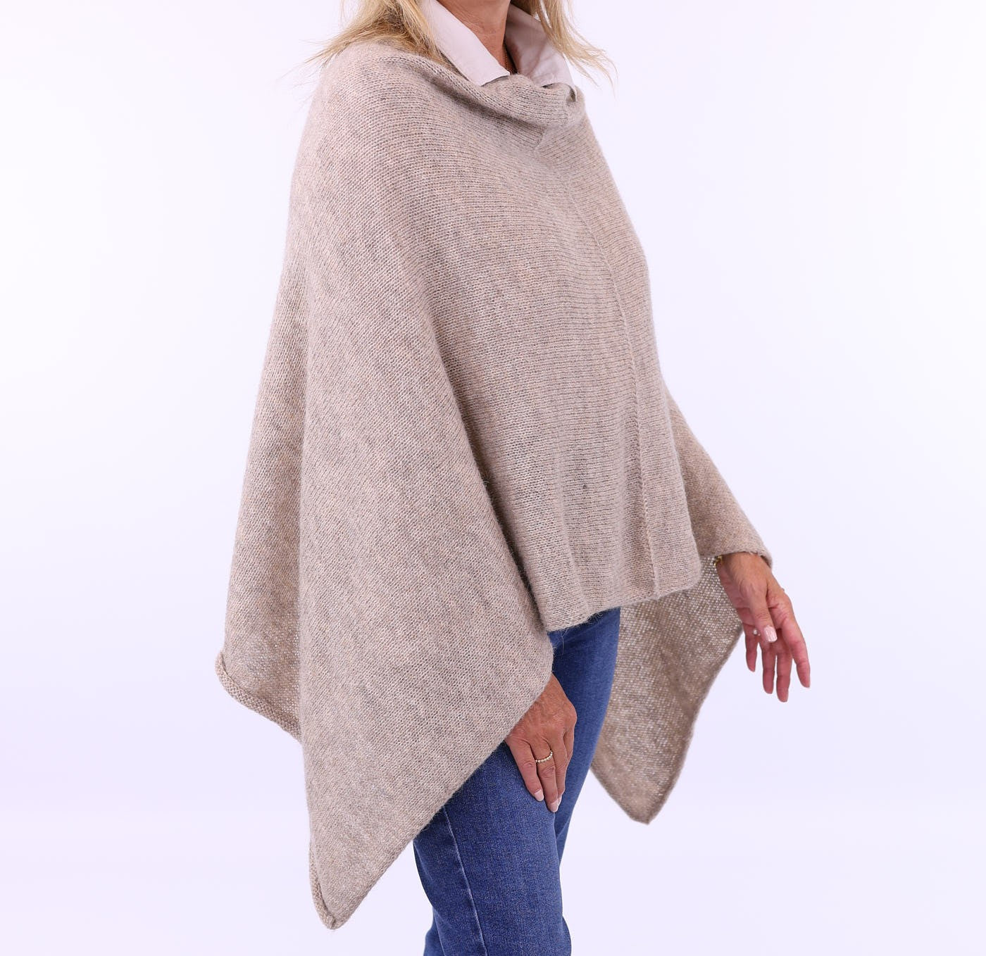 Cashmere Alpaca Blend Ponchos by Cadenza Italy
