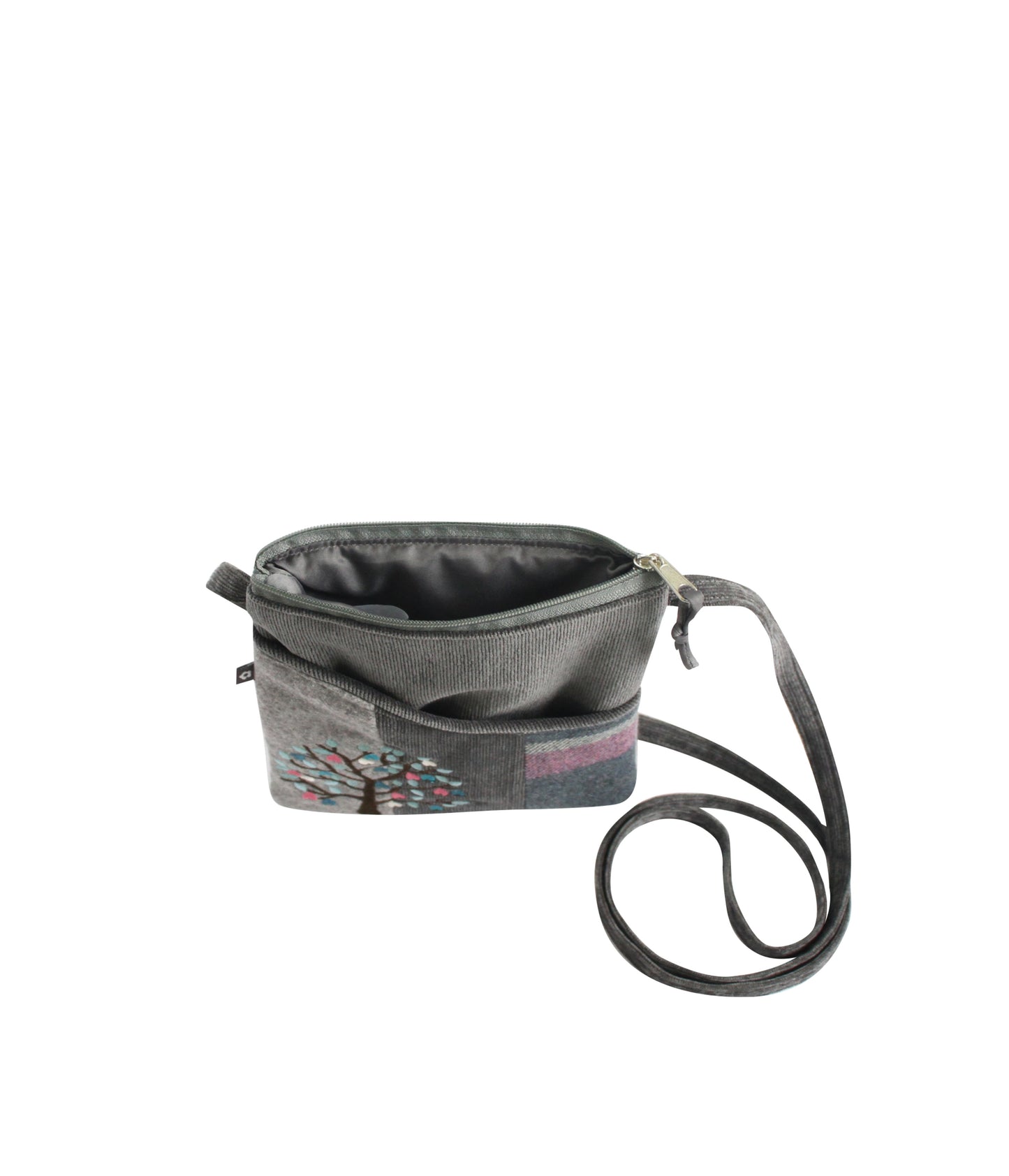 Earth Squared Tweed Applique Crossbody Sling Bag Animal and Nature Designs