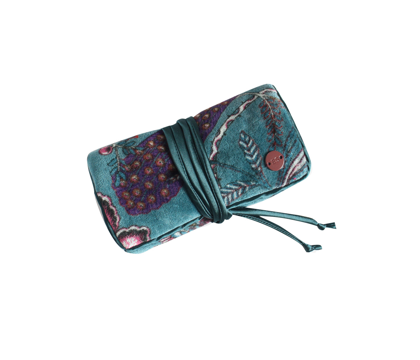 Earth Squared Printed Velvet Jewellery Roll