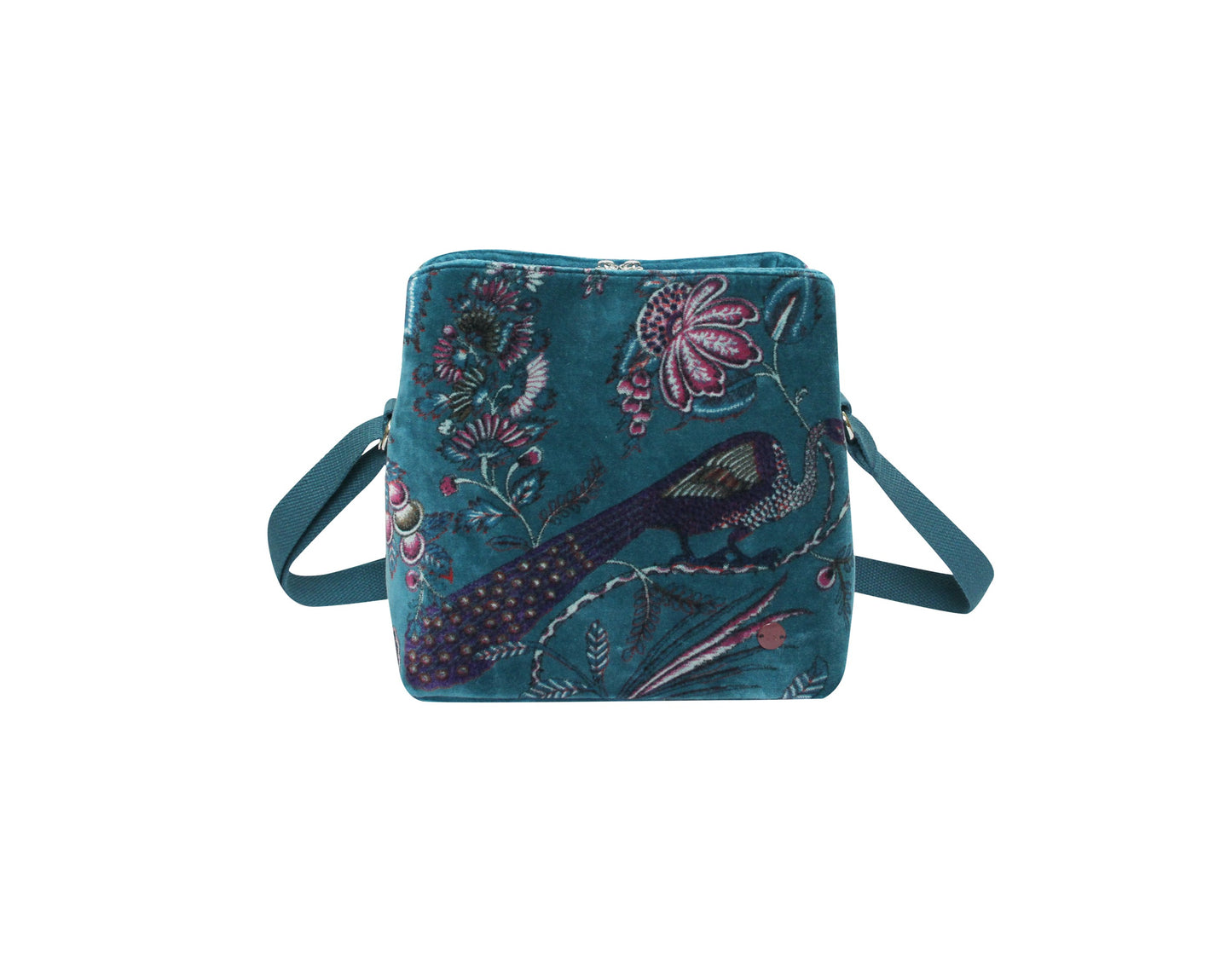 Earth Squared Printed Velvet Logan Crossbody Bag