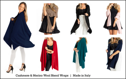 House of Conti Firenze Cashmere & Merino Wool Blend Large Wrap Shawl