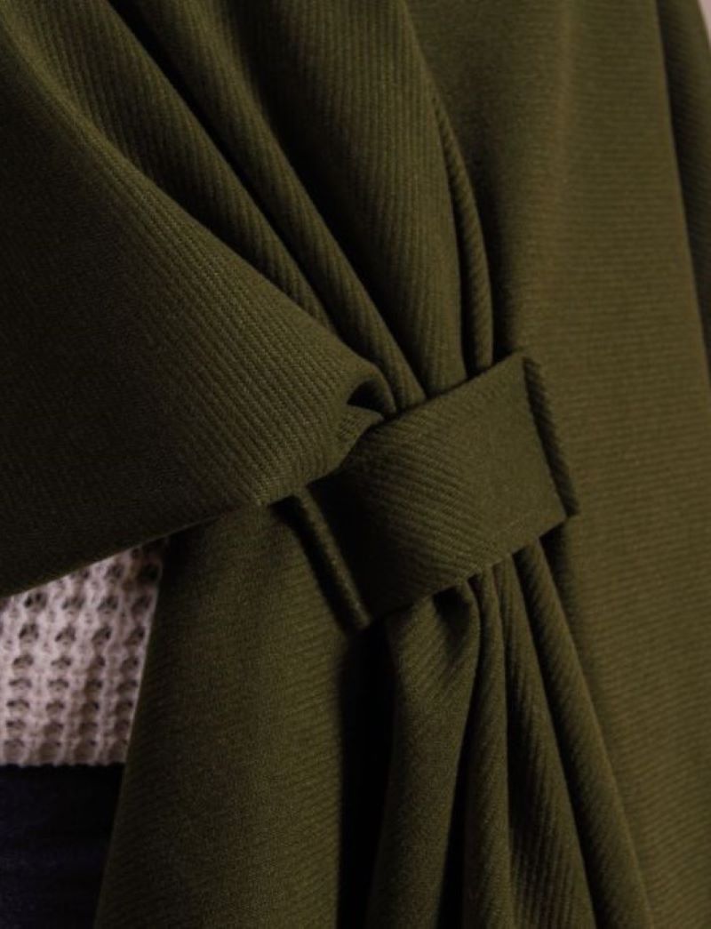 Kurt Muller Elegant Italian Knit Cape with Knot Closure One Size Assorted Colours