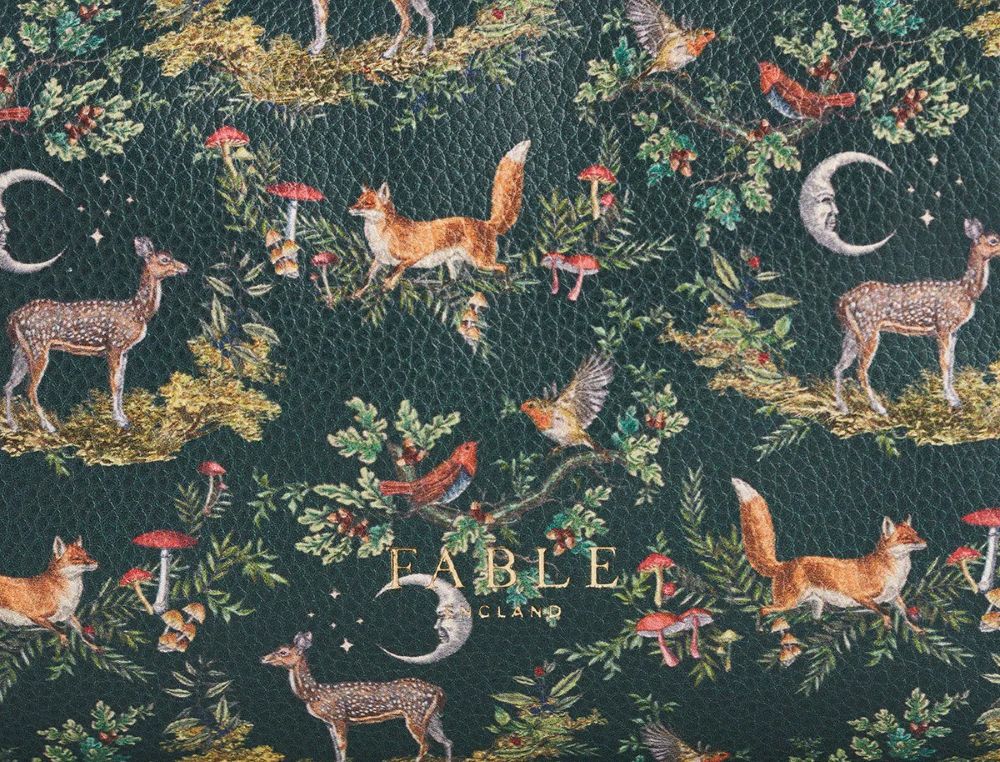 Fable England Into the Woods Green Pouch