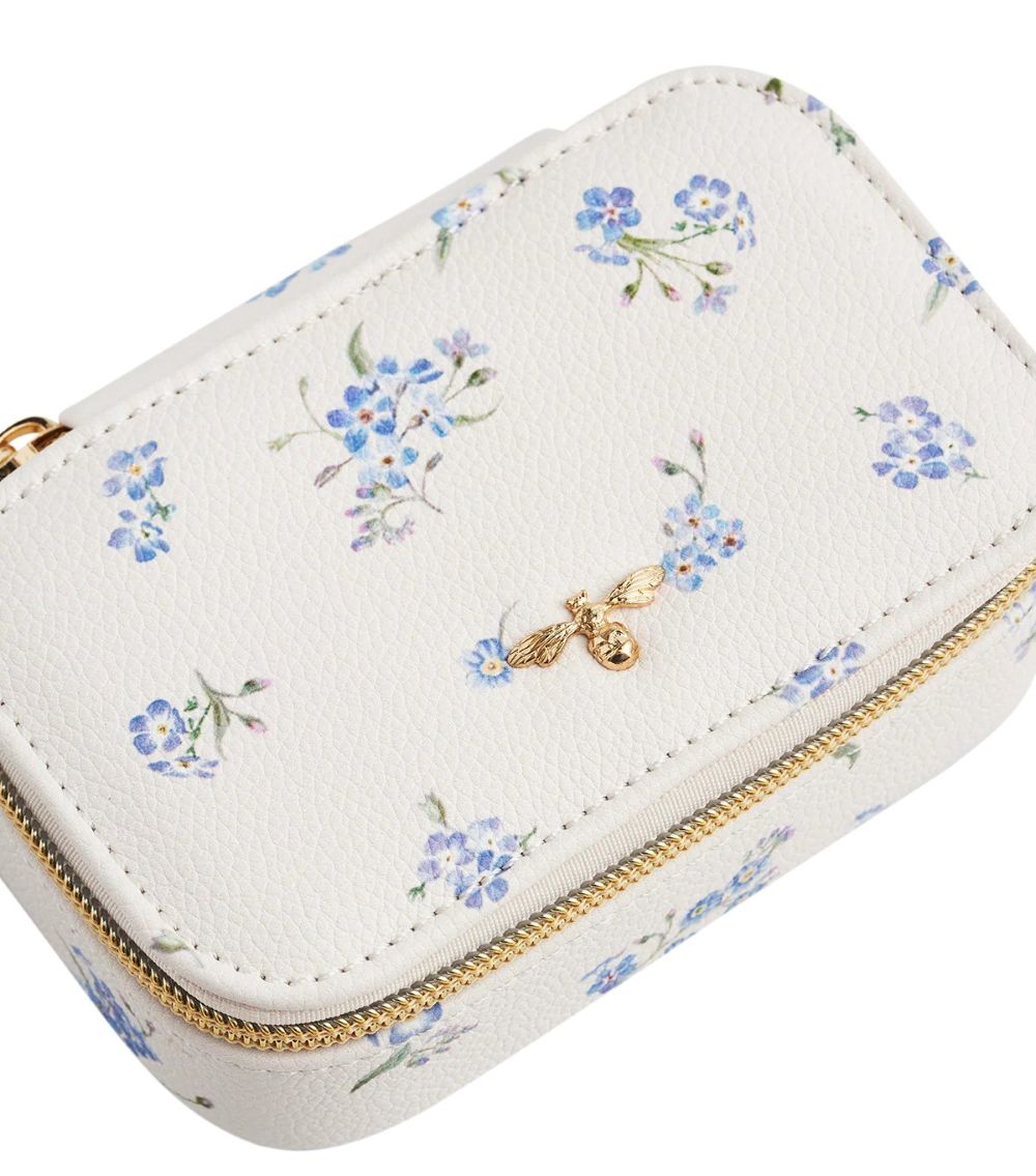 Fable England Cream Forget Me Nots Floral Jewellery Box