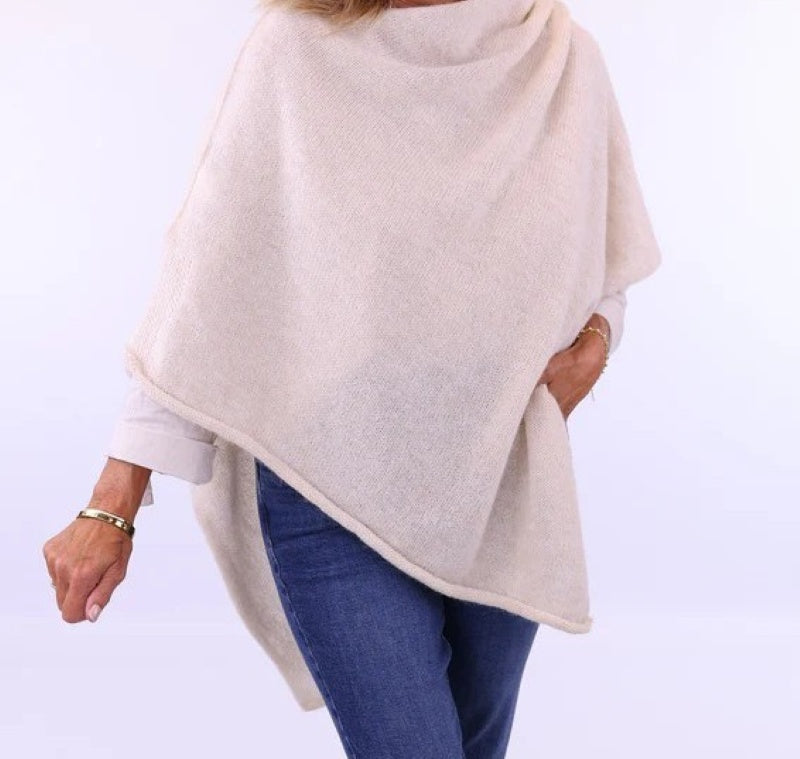 Cashmere Alpaca Blend Ponchos by Cadenza Italy