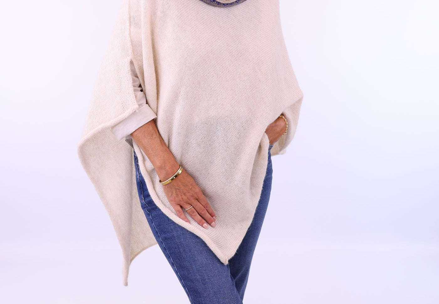 Cashmere Alpaca Blend Ponchos by Cadenza Italy