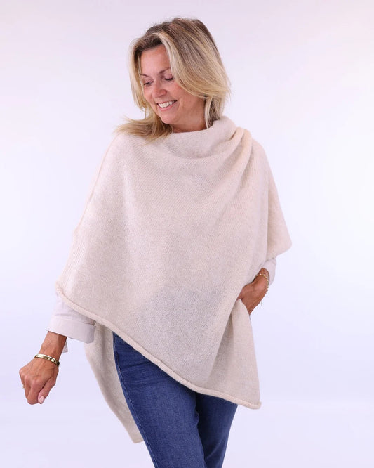 Cashmere Alpaca Blend Ponchos by Cadenza Italy