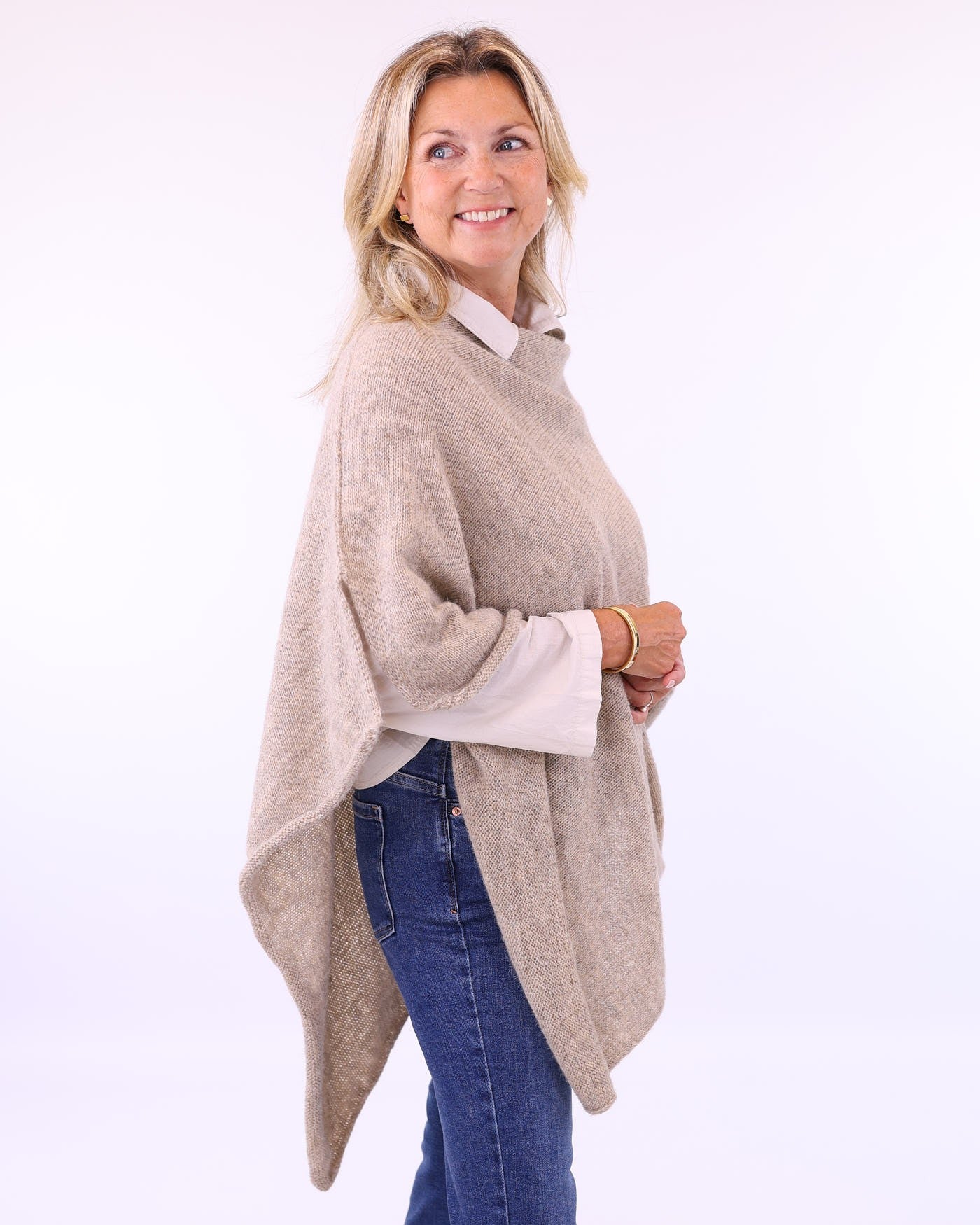 Cashmere Alpaca Blend Ponchos by Cadenza Italy