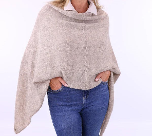 Cashmere Alpaca Blend Ponchos by Cadenza Italy
