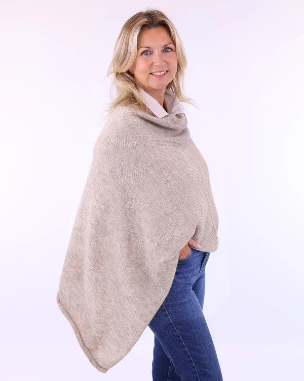 Cashmere Alpaca Blend Ponchos by Cadenza Italy