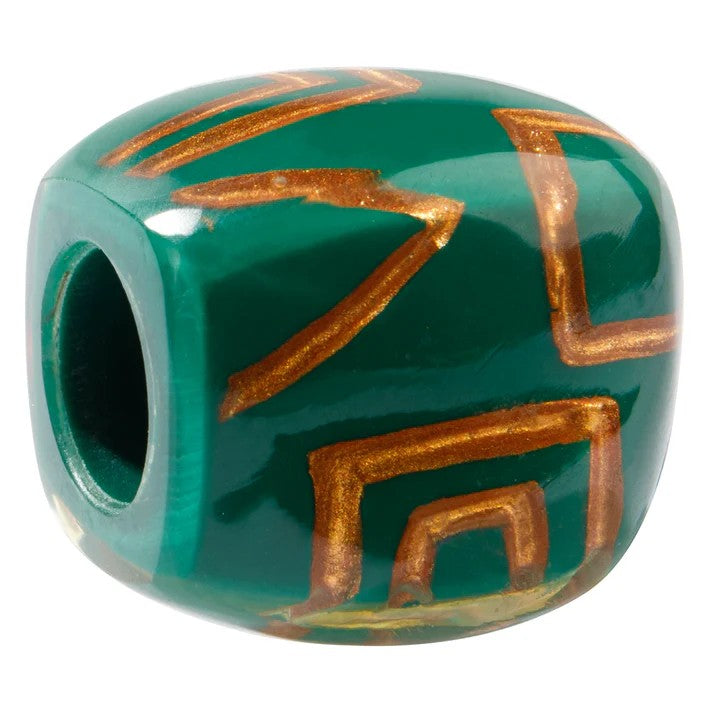 Zsiska Bliss Musee Aztec Three Bead Resin Choker Necklace Magnetic Closure