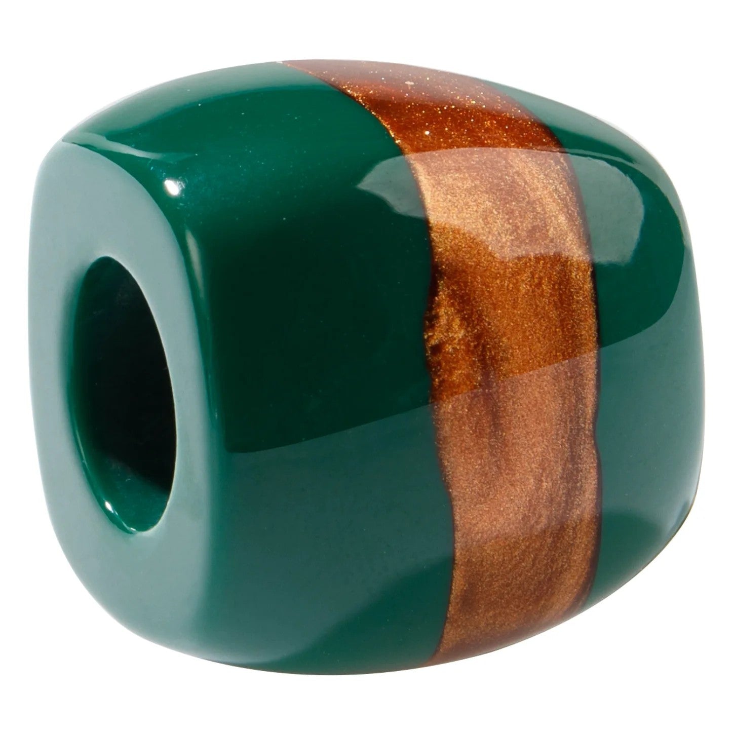 Zsiska Bliss Musee Aztec Three Bead Resin Choker Necklace Magnetic Closure