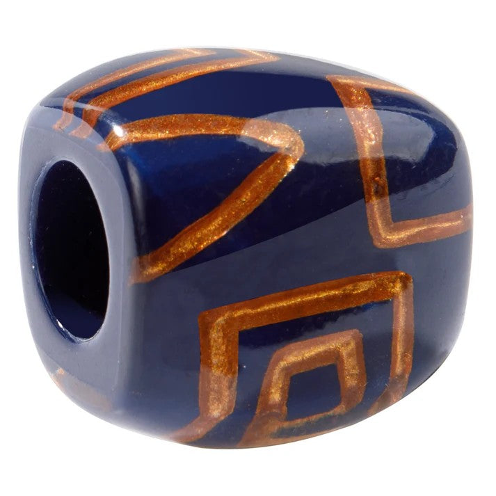 Zsiska Bliss Musee Aztec Three Bead Resin Choker Necklace Magnetic Closure