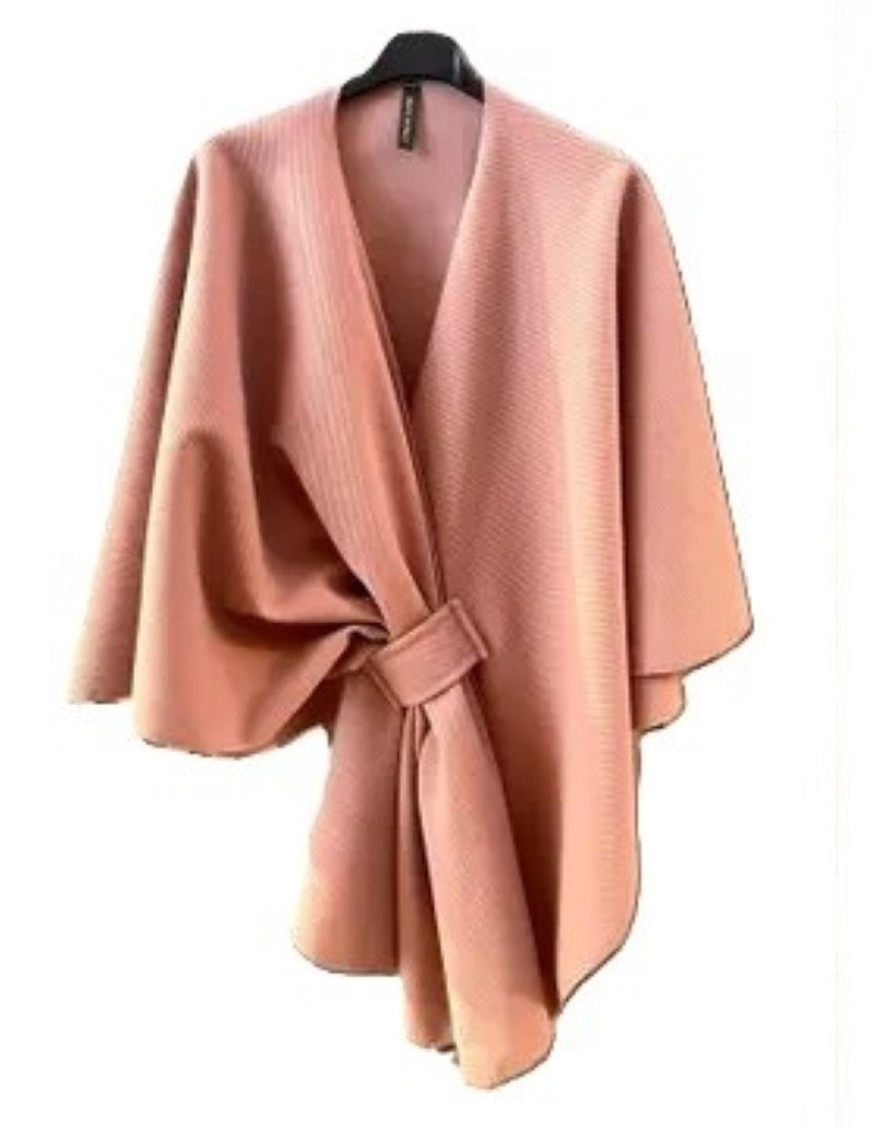 Stunning Italian Knot Wrap Cape Poncho Knit One Size 8-20 Assorted Colours