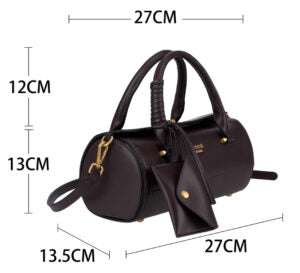 Bessie London Ribbed Panel Barrel Bag with Card Holder