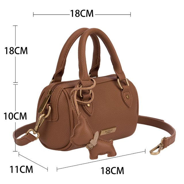 Bessie London Small Boston Grab Bag with Puppy Charm