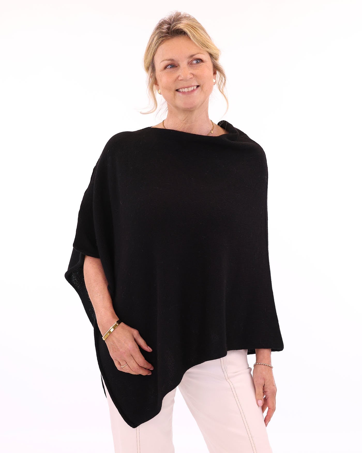 Cashmere Wool Blend Ponchos by Cadenza Italy