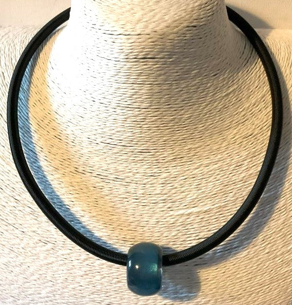 Zsiska Bliss Stunning Glitz Teal Blue Beads Necklace Wear it 3 Ways