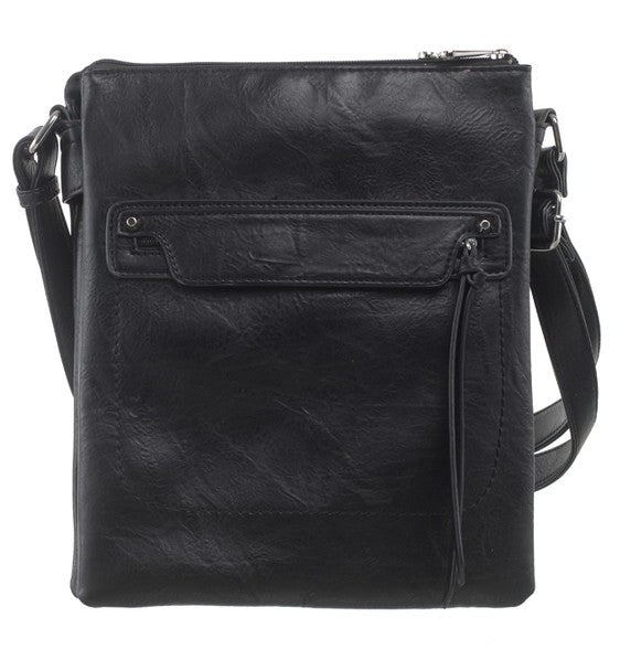Bessie London Classic Zipper Cross Body Bag