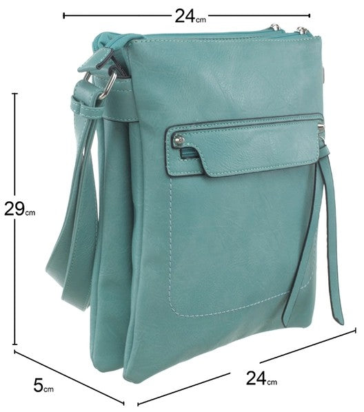 Bessie London Classic Zipper Cross Body Bag