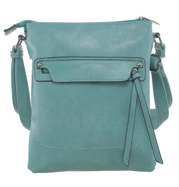 Bessie London Classic Zipper Cross Body Bag