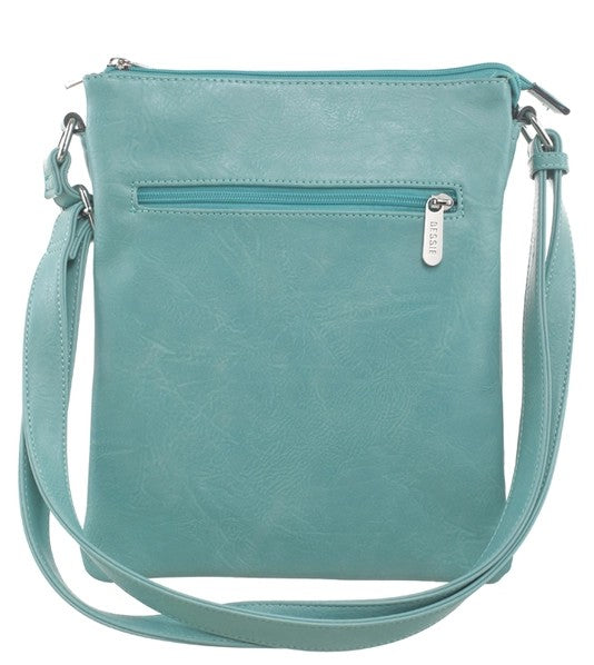 Bessie London Classic Zipper Cross Body Bag