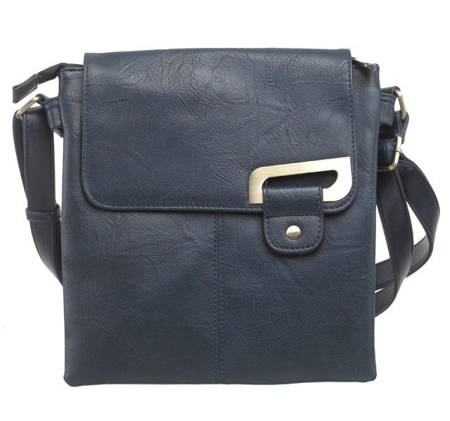 Bessie London Navy Classic Travel Cross Body Bag