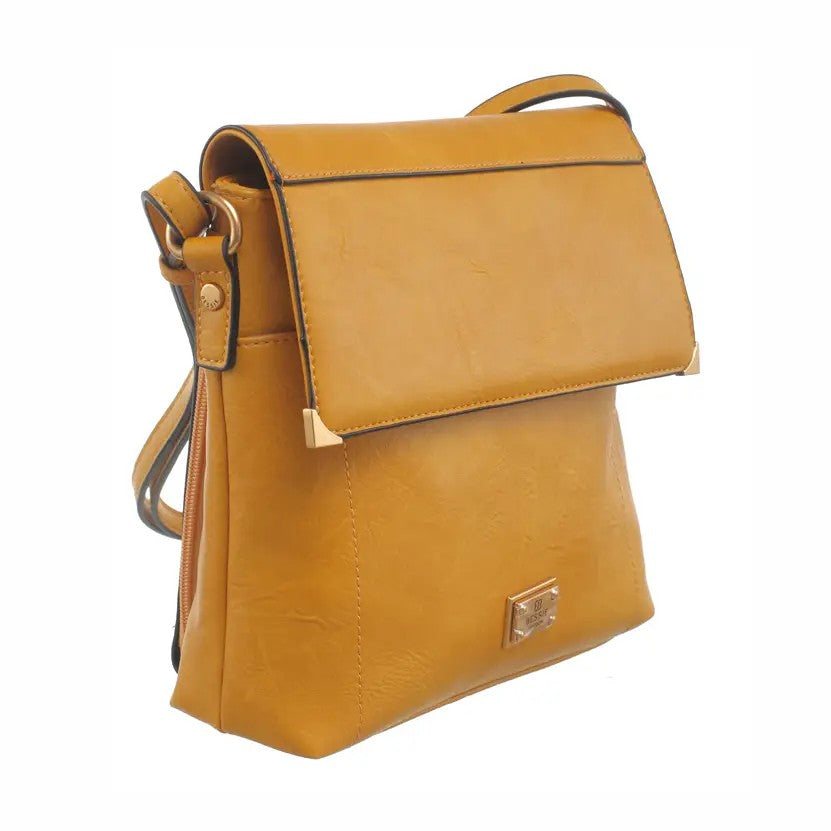 Bessie London Bucket Cross Body Bag With Back Zip Pocket