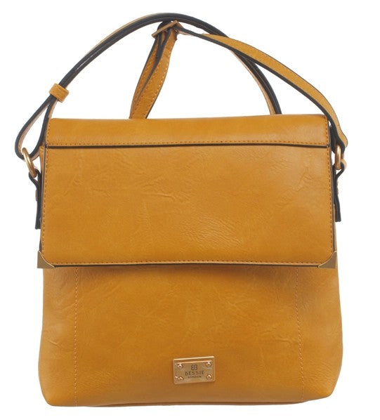 Bessie London Bucket Cross Body Bag With Back Zip Pocket