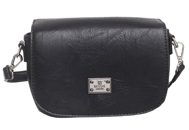 Bessie London Multi Compartment Flap Over Saddle Bag