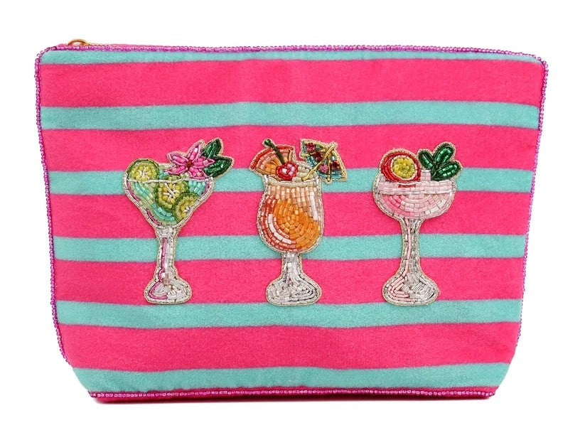 My Doris Velvet Hand Beaded Pouches