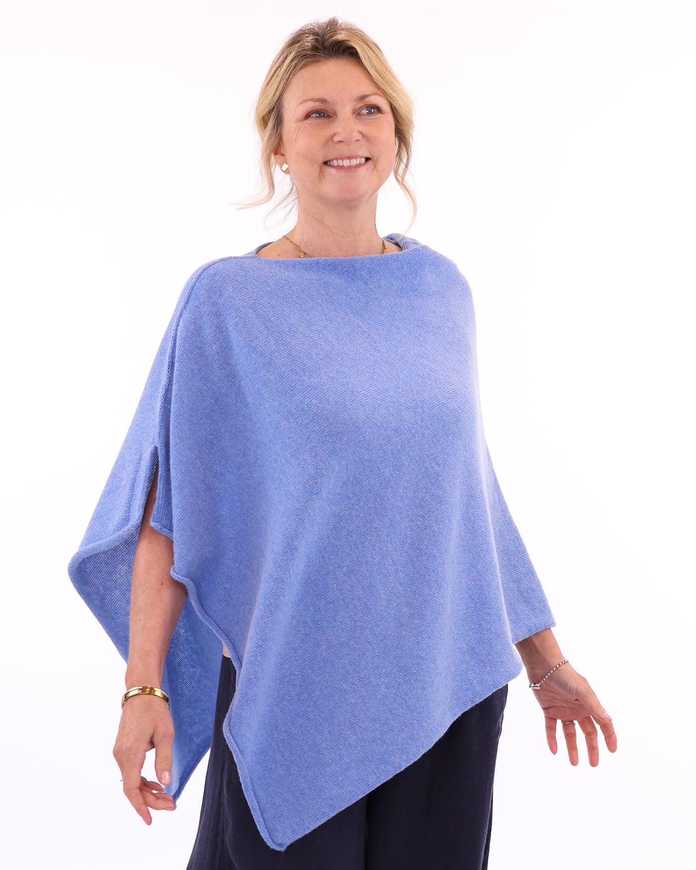 Cashmere Wool Blend Ponchos by Cadenza Italy