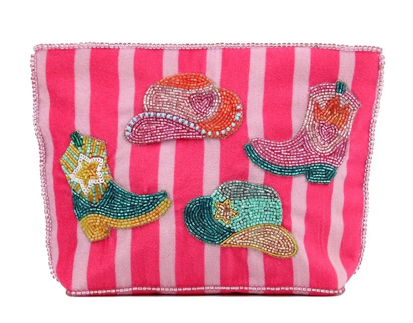 My Doris Velvet Hand Beaded Pouches