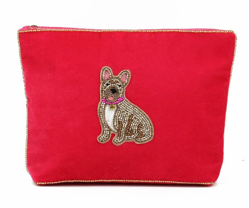 My Doris Velvet Hand Beaded Pouches