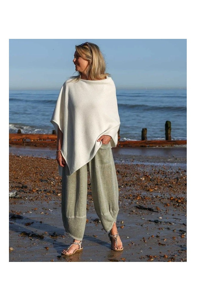 Cashmere Wool Blend Ponchos by Cadenza Italy