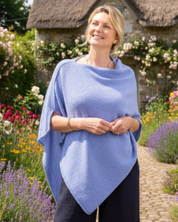 Cashmere Wool Blend Ponchos by Cadenza Italy
