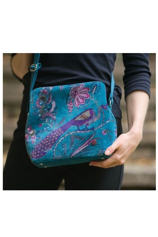Earth Squared Printed Velvet Logan Crossbody Bag