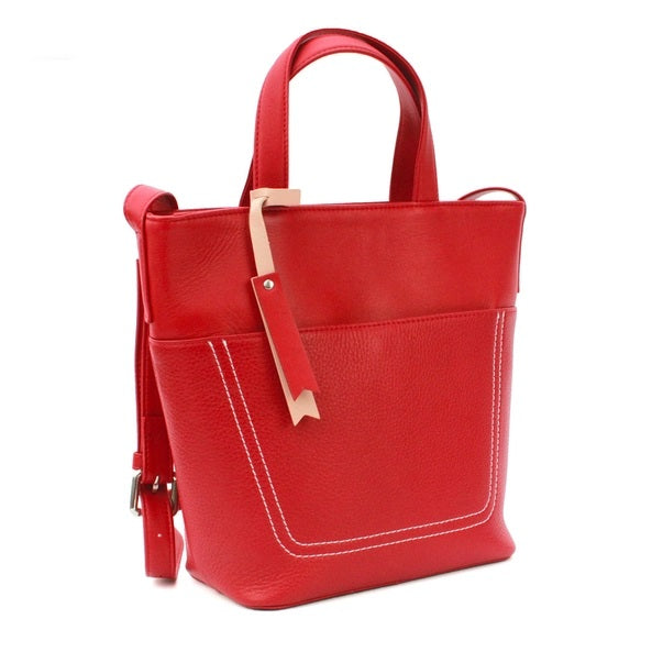 Eastern Counties Leather Stunning Red Nadia Handbag Adjustable Crossbody Strap