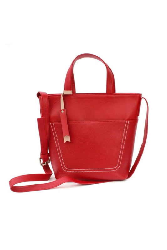 Eastern Counties Leather Stunning Red Nadia Handbag Adjustable Crossbody Strap