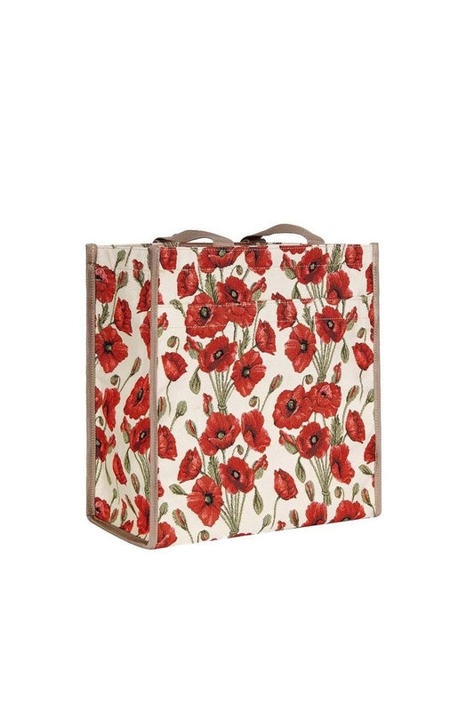 Signare Tapestry Shopper/Tote Bag Beautiful Red Poppies