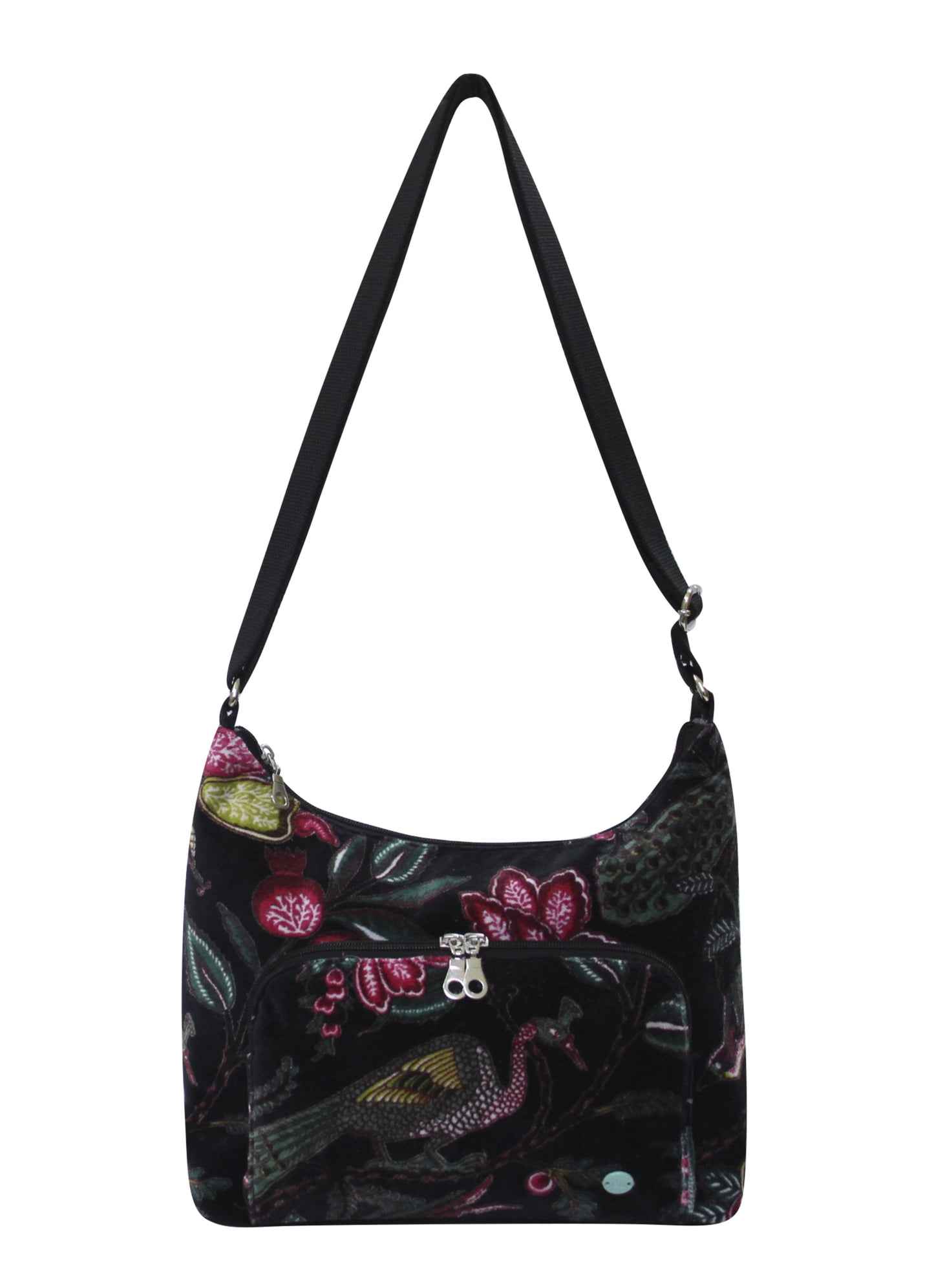 Earth Squared Printed Velvet Hobo Bag Cross Body Shoulder Bag