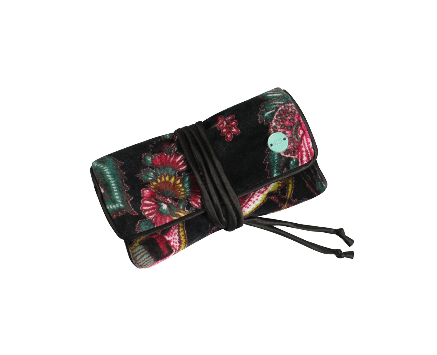 Earth Squared Printed Velvet Jewellery Roll