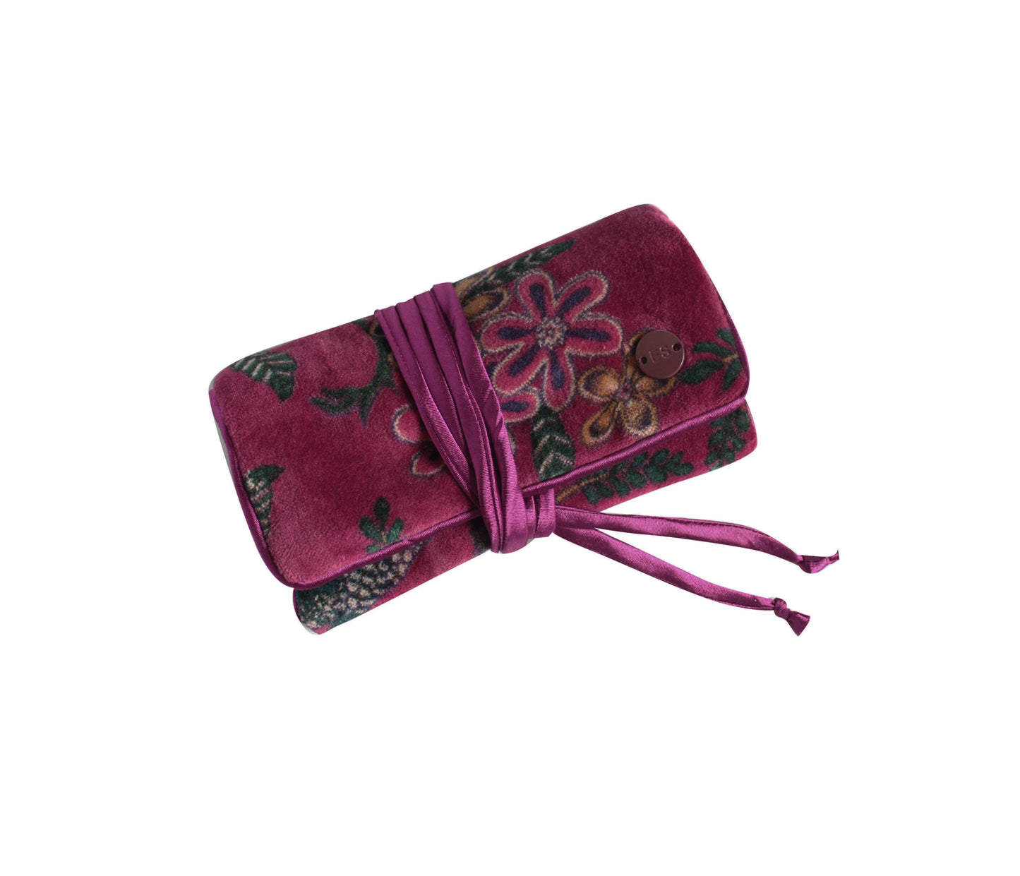 Earth Squared Printed Velvet Jewellery Roll
