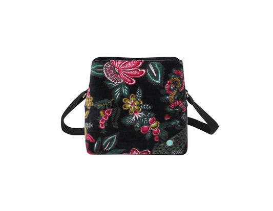 Earth Squared Printed Velvet Logan Crossbody Bag