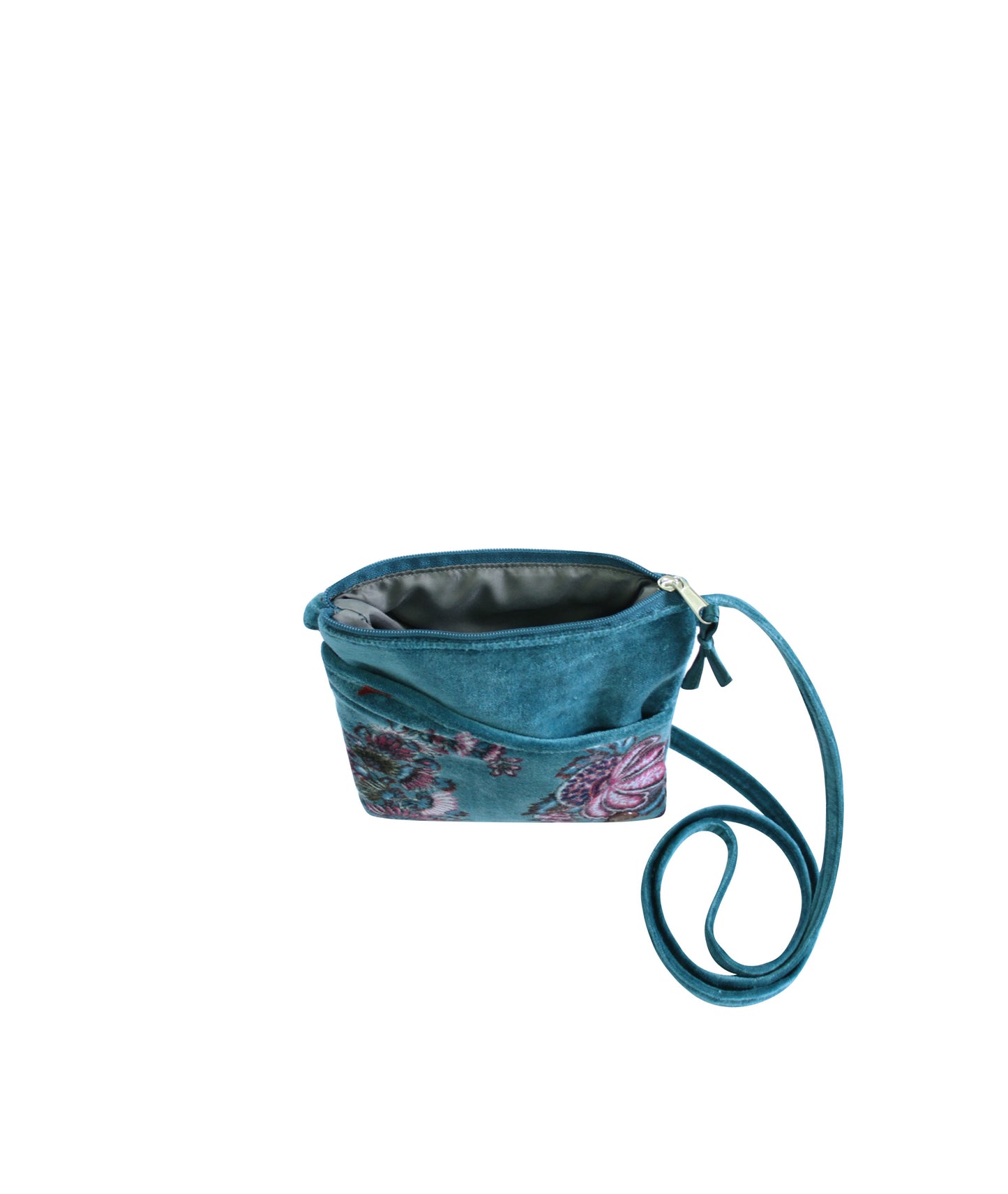 Earth Squared Printed Velvet and Corduroy Crossbody Sling Bag