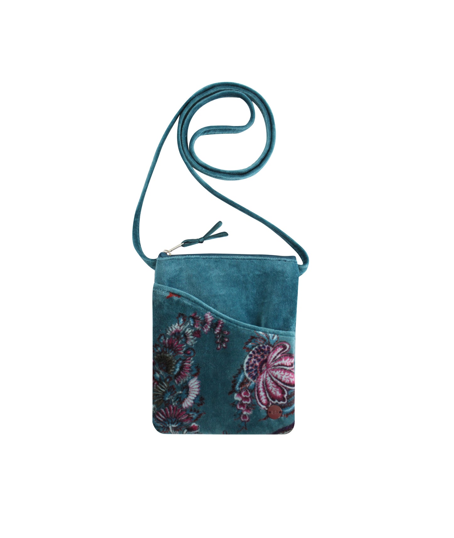 Earth Squared Printed Velvet and Corduroy Crossbody Sling Bag