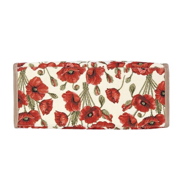 Signare Tapestry Shopper/Tote Bag Beautiful Red Poppies