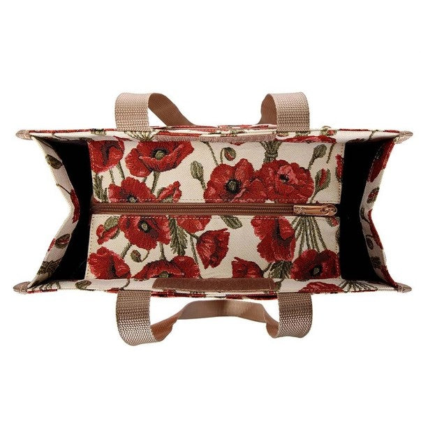 Signare Tapestry Shopper/Tote Bag Beautiful Red Poppies