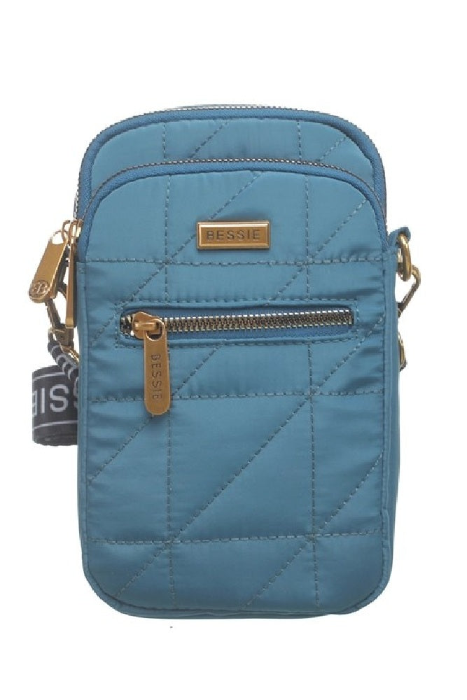 Bessie London Quilted Phone Cross Body Bag New