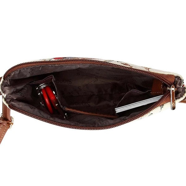 Signare Tapestry Cross Body Sling Bag Beautiful Red Robins
